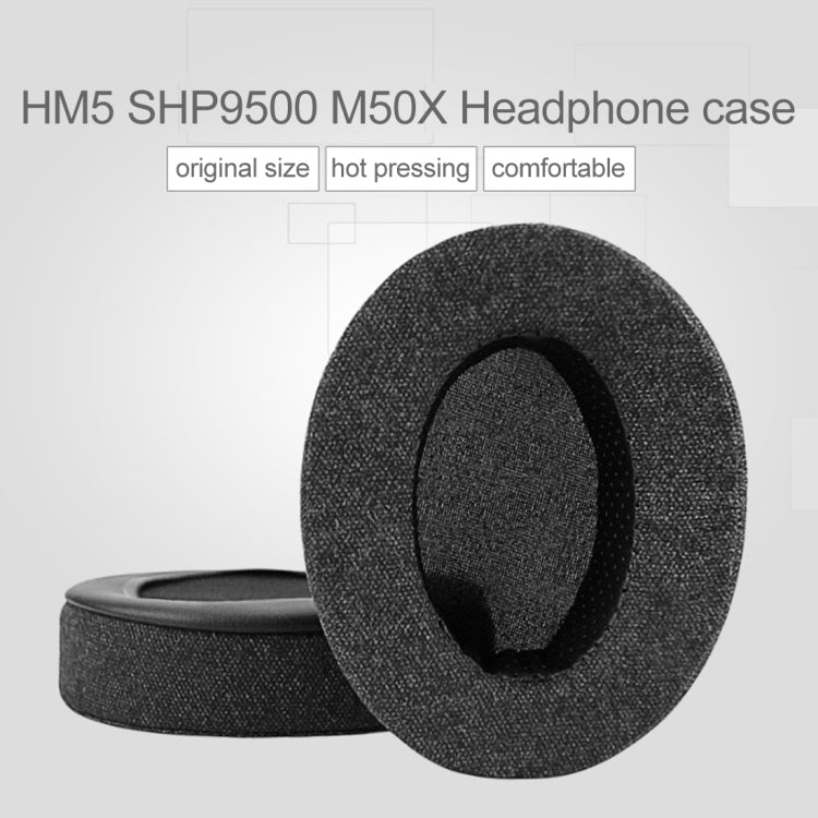 1 Pair Oval Leather Beveled Headphone Protective Case for Brainwavz HM5 / Philip SHP9500(White) - Earmuff & Pad by buy2fix | Online Shopping UK | buy2fix