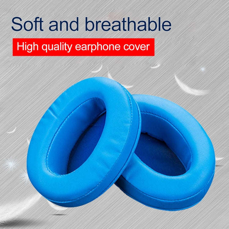 1 Pair Oval Leather Beveled Headphone Protective Case for Brainwavz HM5 / Philip SHP9500(White) - Earmuff & Pad by buy2fix | Online Shopping UK | buy2fix