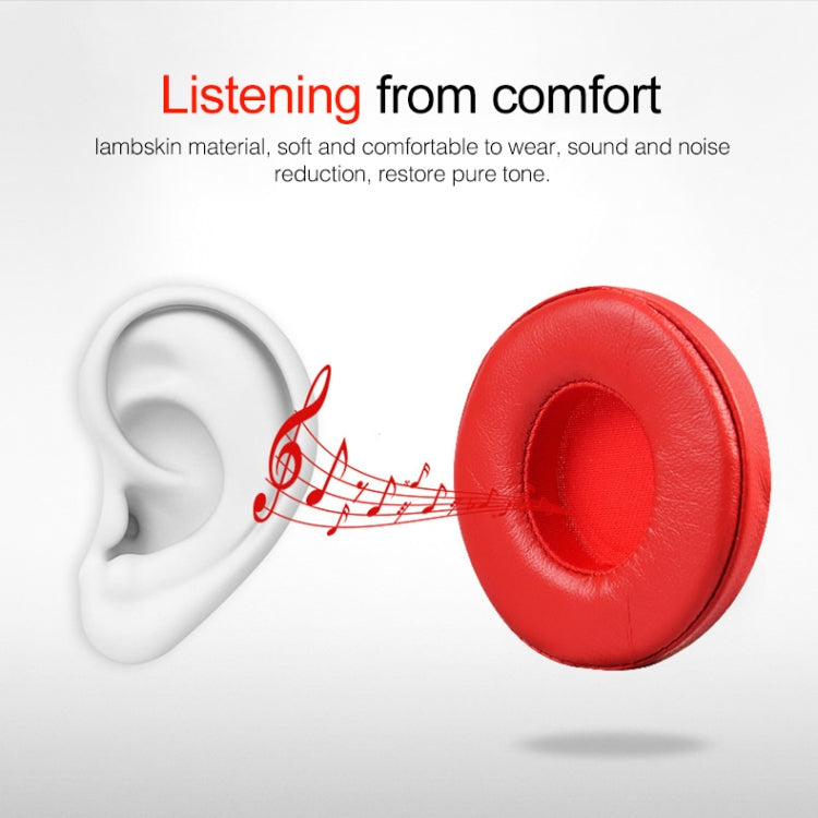 1 Pair Leather Headphone Protective Case for Beats Solo2.0 / Solo3.0, Wired Version (Red) - Earmuff & Pad by buy2fix | Online Shopping UK | buy2fix