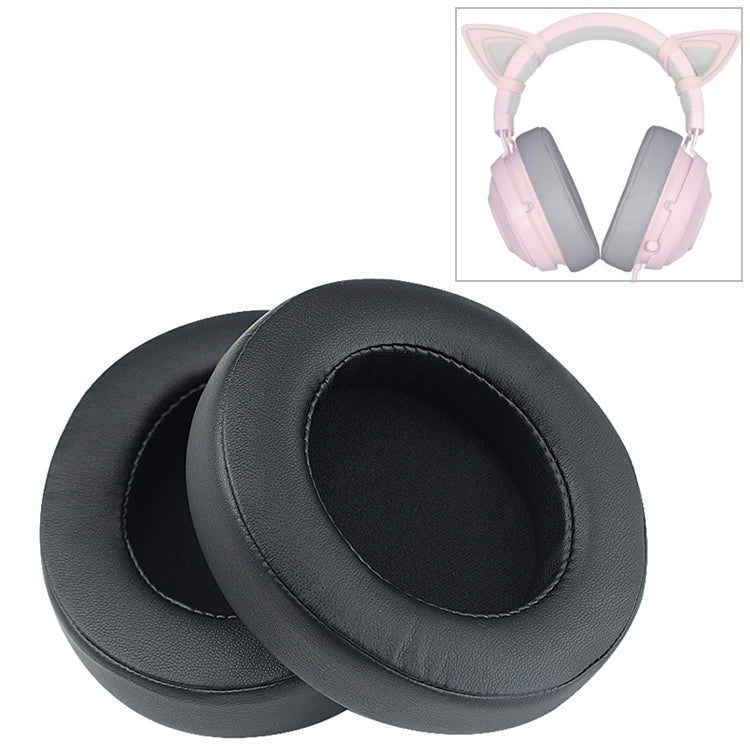 2 PCS For Razer Kraken 7.1 V2 Pro Headphone Cushion Sponge Black Net Cover Earmuffs Replacement Earpads - Earmuff & Pad by buy2fix | Online Shopping UK | buy2fix