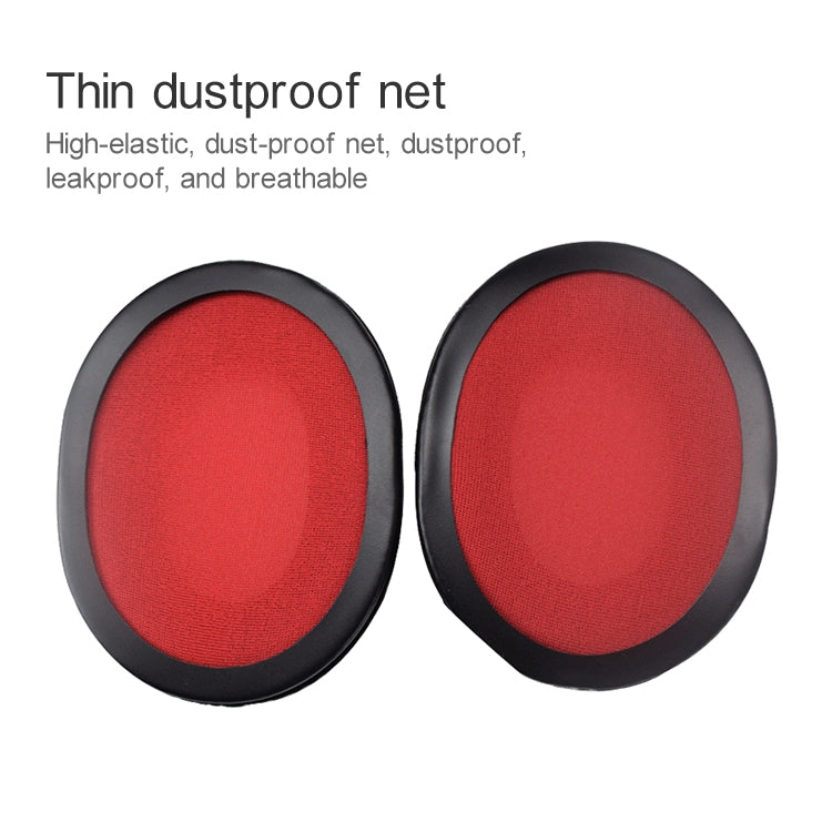 2 PCS For Kingston KHX-HSCP / HyperX Cloud II Headphone Cushion Flannel Red Net Sponge Cover Earmuffs Replacement Earpads - Earmuff & Pad by buy2fix | Online Shopping UK | buy2fix