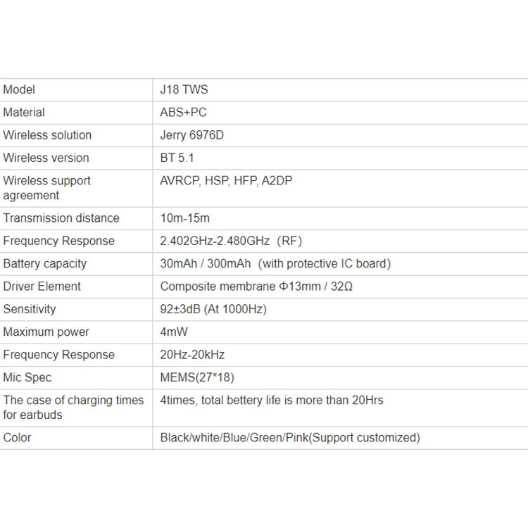 T&G J18 Bluetooth 5.1 TWS Wireless Binaural Bluetooth Earphone with Charging Box (Rose Gold) by T&G