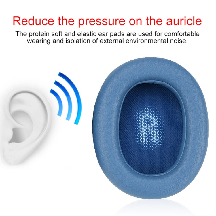 For JBL Everest Elite 750NC Headphones Imitation Leather + Foam Soft Earphone Protective Cover Earmuffs, One Pair(Blue) - Earmuff & Pad by buy2fix | Online Shopping UK | buy2fix
