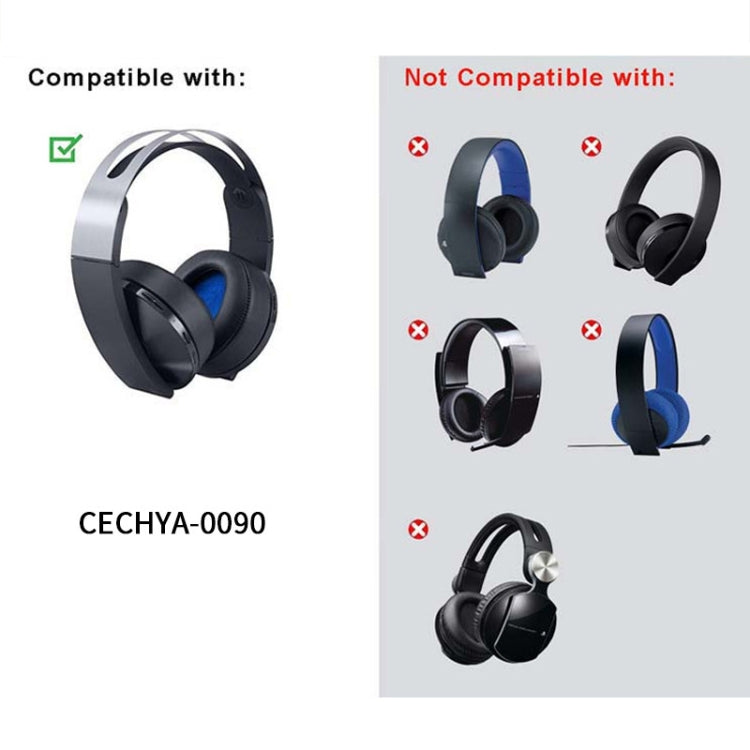 2pcs For Sony PS4 7.1 PlayStation Platinum CECHYA-0090 Earphone Cushion Cover Earmuffs Replacement Earpads Without Mesh - Earmuff & Pad by buy2fix | Online Shopping UK | buy2fix