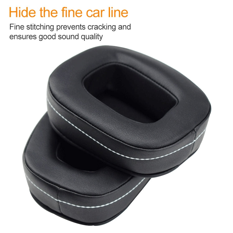 2 PCS For DENON AH-D600 / AH-D7100 Soft Sponge Earphone Protective Cover Earmuffs(Black White) - Earmuff & Pad by buy2fix | Online Shopping UK | buy2fix