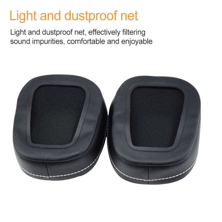2 PCS For DENON AH-D600 / AH-D7100 Soft Sponge Earphone Protective Cover Earmuffs(Black White) - Earmuff & Pad by buy2fix | Online Shopping UK | buy2fix