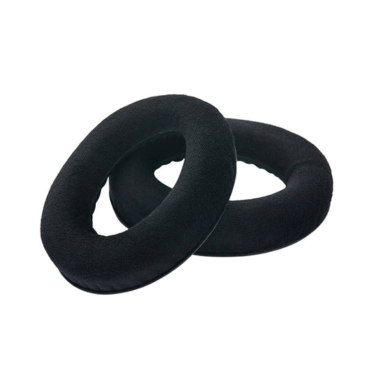 2 PCS For Sennheiser HD515 / HD555 / HD595 / HD598 / HD558 / PC360 Flannel Earphone Cushion Cover Earmuffs Replacement Earpads with Tone Tuning Cotton(Black) - Earmuff & Pad by buy2fix | Online Shopping UK | buy2fix