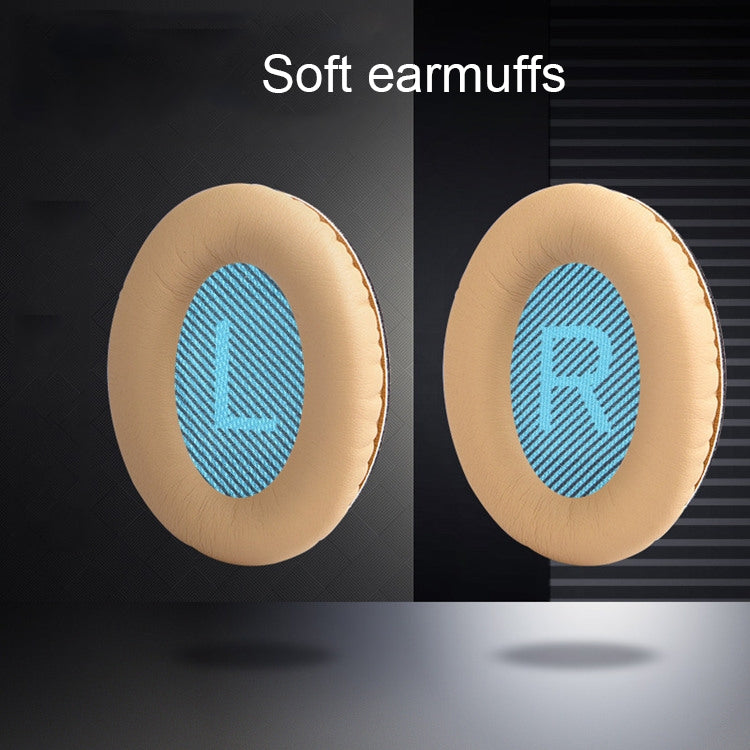 1 Pair Soft Earmuff Headphone Jacket with LR Cotton for BOSE QC2 / QC15 / AE2 / QC25 / QC35(Black) - Earmuff & Pad by buy2fix | Online Shopping UK | buy2fix