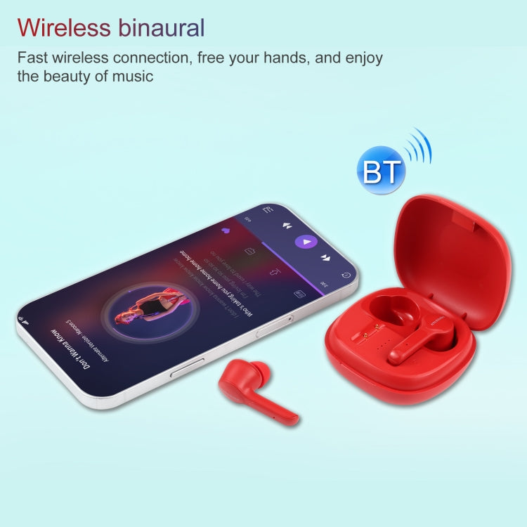 HOPESTAR S11 Bluetooth 5.0 True Wireless Bluetooth Earphone (Red) by HOPESTAR