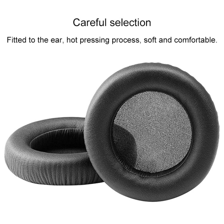 2 PCS For ATH WS550 Imitation Leather + Sponge Headphone Protective Cover Earmuffs (Black) - Earmuff & Pad by buy2fix | Online Shopping UK | buy2fix