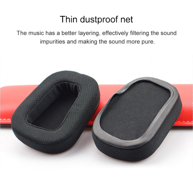 2 PCS For Logitech G633 G933 Earphone Cushion Cover Earmuffs Replacement Earpads with Mesh (Plastin) - Earmuff & Pad by buy2fix | Online Shopping UK | buy2fix