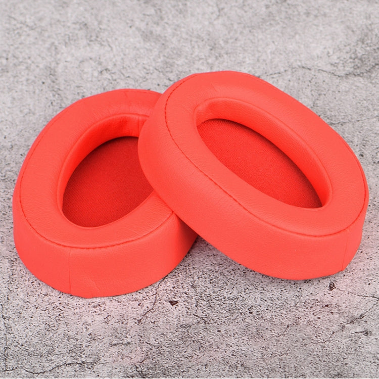 2 PCS For Sony MDR-100ABN / WH-H900N Earphone Cushion Cover Earmuffs Replacement Earpads with Mesh(Red) - Earmuff & Pad by buy2fix | Online Shopping UK | buy2fix