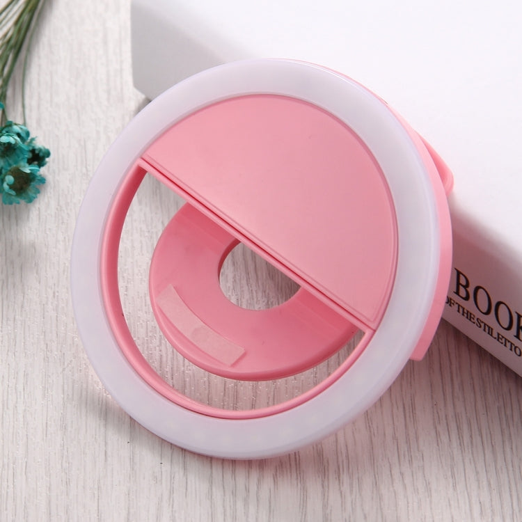 Charging Selfie Beauty Light For iPhone, Galaxy, Huawei, Xiaomi, LG, HTC and Other Smart Phones with Adjustable Clip & USB Cable(Pink) - Selfie Light by buy2fix | Online Shopping UK | buy2fix