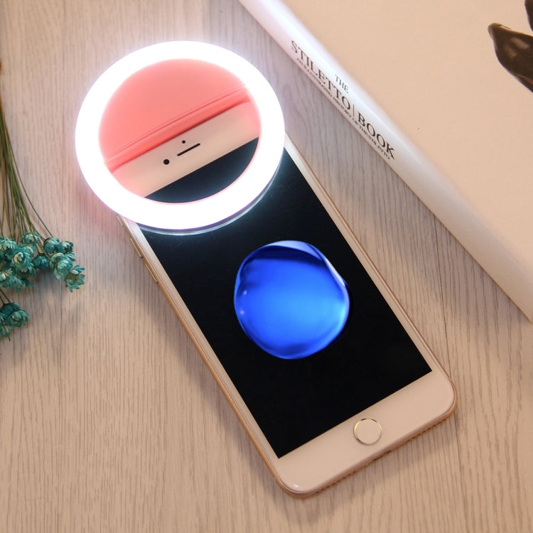 Charging Selfie Beauty Light For iPhone, Galaxy, Huawei, Xiaomi, LG, HTC and Other Smart Phones with Adjustable Clip & USB Cable(Pink) - Selfie Light by buy2fix | Online Shopping UK | buy2fix