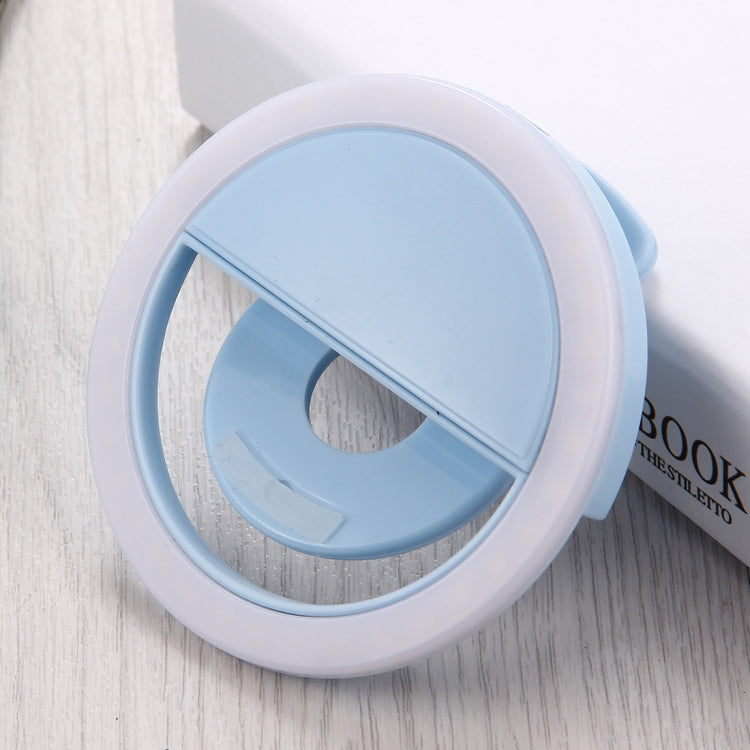 Charging Selfie Beauty Light For iPhone, Galaxy, Huawei, Xiaomi, LG, HTC and Other Smart Phones with Adjustable Clip & USB Cable(Blue) - Selfie Light by buy2fix | Online Shopping UK | buy2fix