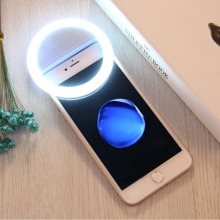 Charging Selfie Beauty Light For iPhone, Galaxy, Huawei, Xiaomi, LG, HTC and Other Smart Phones with Adjustable Clip & USB Cable(Blue) - Selfie Light by buy2fix | Online Shopping UK | buy2fix