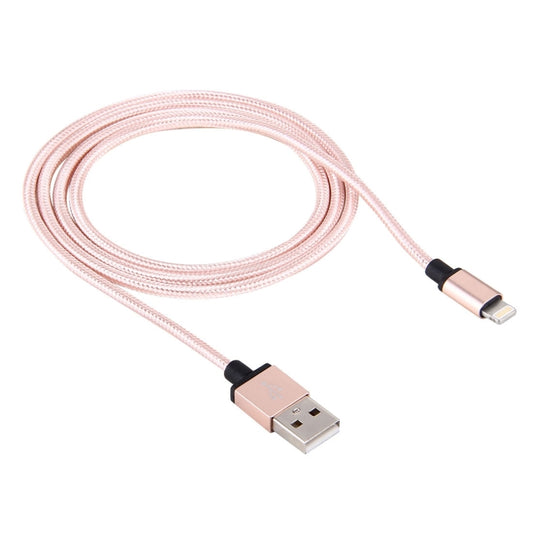 1m Woven Style Metal Head 58 Cores 8 Pin to USB 2.0 Data / Charger Cable(Pink) by buy2fix