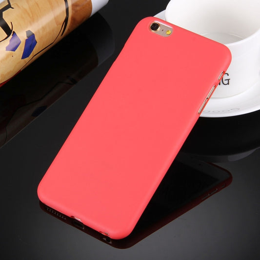 For iPhone 6 & 6s Solid Color TPU Protective Case Without Round Hole(Red) by buy2fix