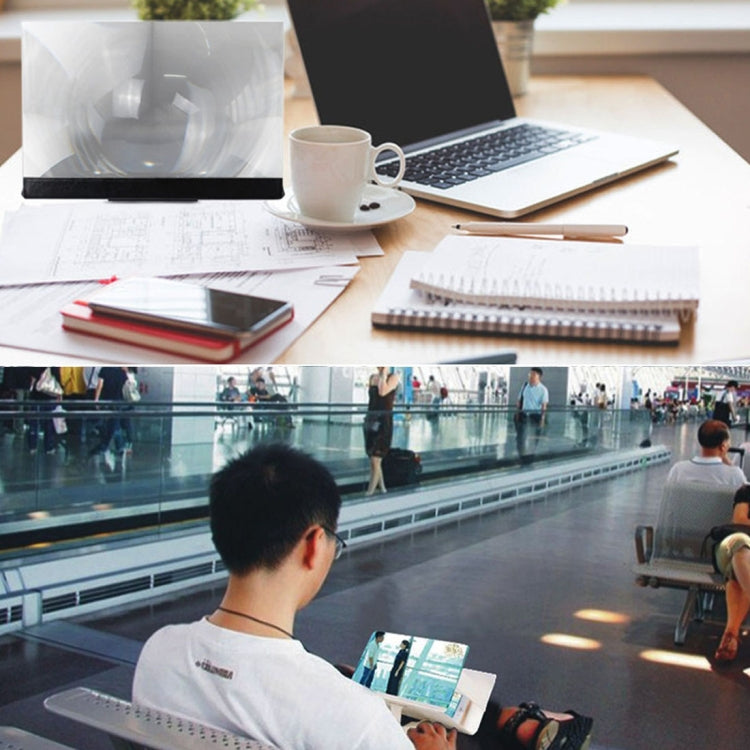 12.0 inch Universal Foldable Portable Wood + Organic Glass Eyeshield 3D Video Mobile Phone Screen Magnifier Bracket Enlarge with Holder for All Smartphones, Size: 260*190*8mm by buy2fix