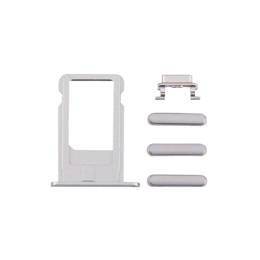 4 in 1 for iPhone 6 Plus (Card Tray + Volume Control Key + Power Button + Mute Switch Vibrator Key)(Grey) by buy2fix