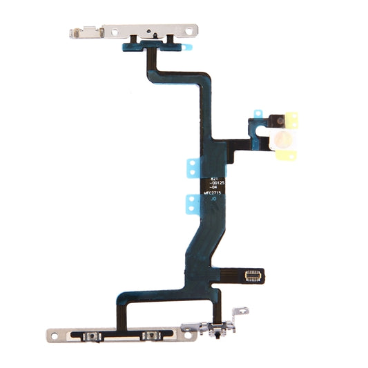 Power Button & Volume Button & Flashlight Flex Cable with Brackets for iPhone 6s by buy2fix