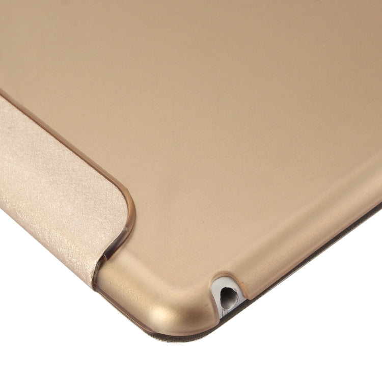 For iPad 9.7 (2018) & iPad 9.7 inch (2017) & iPad Air Silk Texture Horizontal Flip Leather Case with Three-folding Holder(Gold) - iPad 9.7 (2018) & (2017) Cases by buy2fix | Online Shopping UK | buy2fix