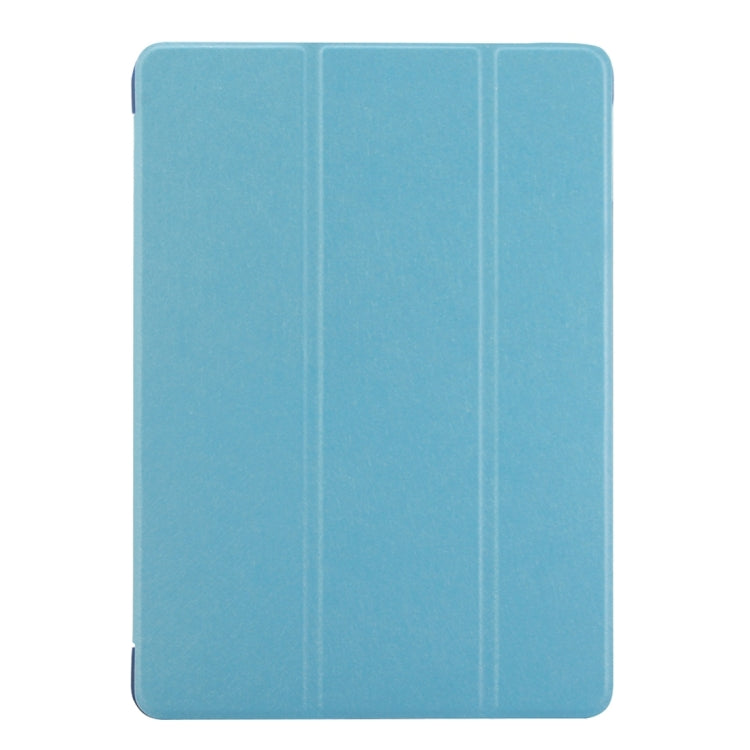 For iPad 9.7 (2018) & iPad 9.7 inch (2017) & iPad Air Silk Texture Horizontal Flip Leather Case with Three-folding Holder(Blue) - iPad 9.7 (2018) & (2017) Cases by buy2fix | Online Shopping UK | buy2fix