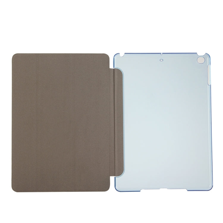 For iPad 9.7 (2018) & iPad 9.7 inch (2017) & iPad Air Silk Texture Horizontal Flip Leather Case with Three-folding Holder(Blue) - iPad 9.7 (2018) & (2017) Cases by buy2fix | Online Shopping UK | buy2fix