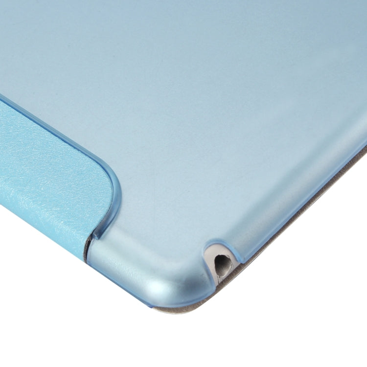 For iPad 9.7 (2018) & iPad 9.7 inch (2017) & iPad Air Silk Texture Horizontal Flip Leather Case with Three-folding Holder(Blue) - iPad 9.7 (2018) & (2017) Cases by buy2fix | Online Shopping UK | buy2fix
