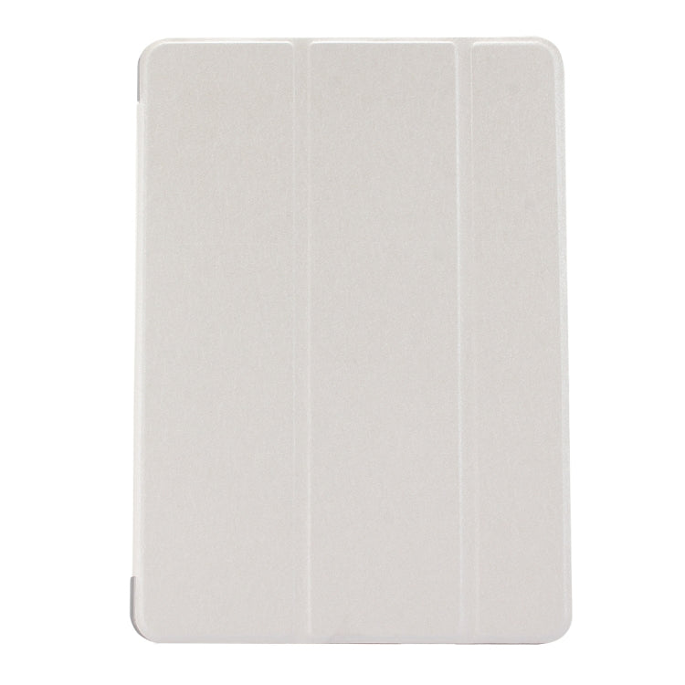 For iPad 9.7 (2018) & iPad 9.7 inch (2017) & iPad Air Silk Texture Horizontal Flip Leather Case with Three-folding Holder(White) - iPad 9.7 (2018) & (2017) Cases by buy2fix | Online Shopping UK | buy2fix
