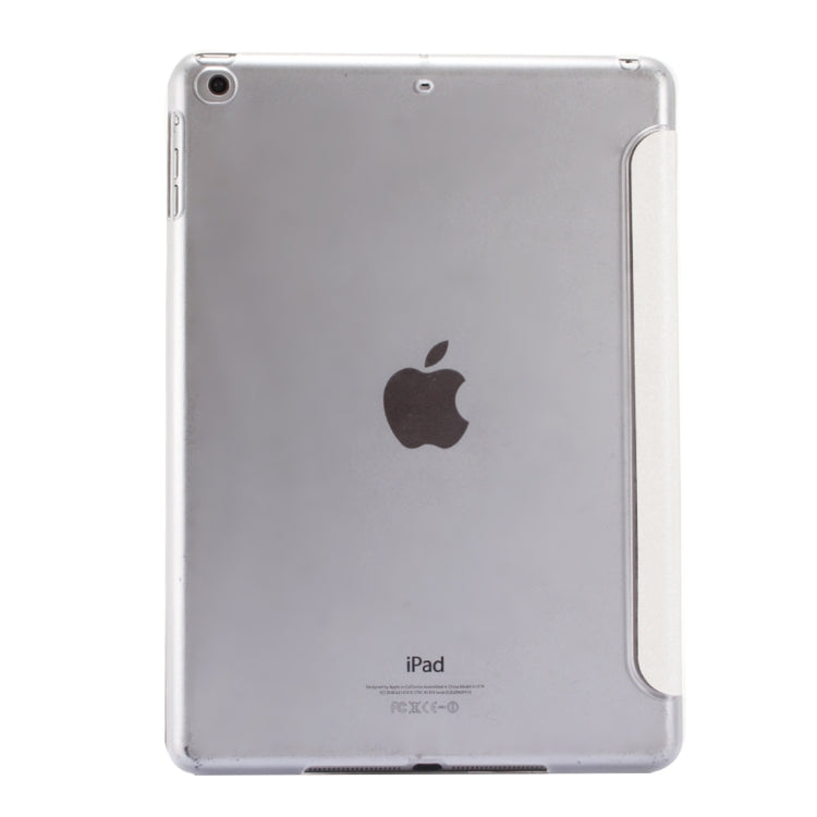 For iPad 9.7 (2018) & iPad 9.7 inch (2017) & iPad Air Silk Texture Horizontal Flip Leather Case with Three-folding Holder(White) - iPad 9.7 (2018) & (2017) Cases by buy2fix | Online Shopping UK | buy2fix