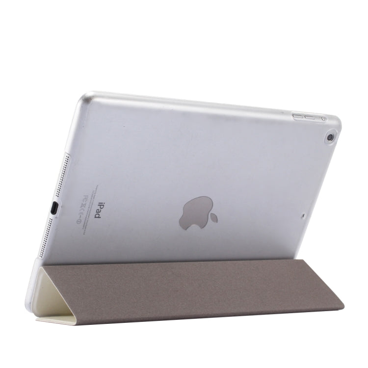 For iPad 9.7 (2018) & iPad 9.7 inch (2017) & iPad Air Silk Texture Horizontal Flip Leather Case with Three-folding Holder(White) - iPad 9.7 (2018) & (2017) Cases by buy2fix | Online Shopping UK | buy2fix