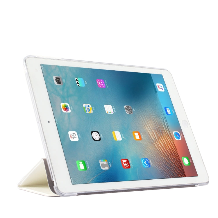 For iPad 9.7 (2018) & iPad 9.7 inch (2017) & iPad Air Silk Texture Horizontal Flip Leather Case with Three-folding Holder(White) - iPad 9.7 (2018) & (2017) Cases by buy2fix | Online Shopping UK | buy2fix