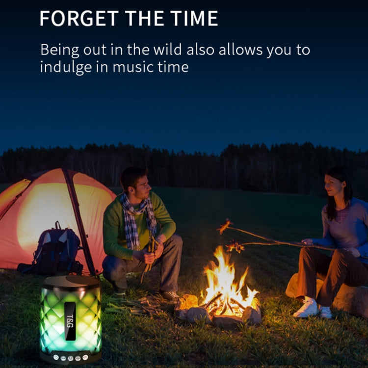 T&G TG155 Bluetooth 4.2 Mini Portable Wireless Bluetooth Speaker with Colorful Lights(Grey) by T&G