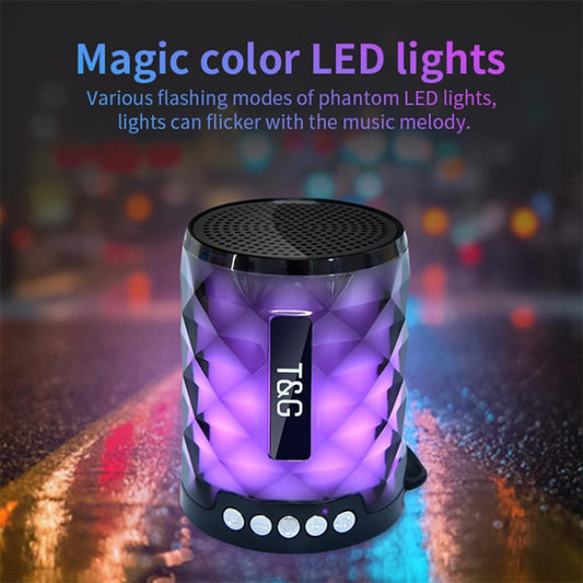 T&G TG155 Bluetooth 4.2 Mini Portable Wireless Bluetooth Speaker with Colorful Lights(Blue) by T&G