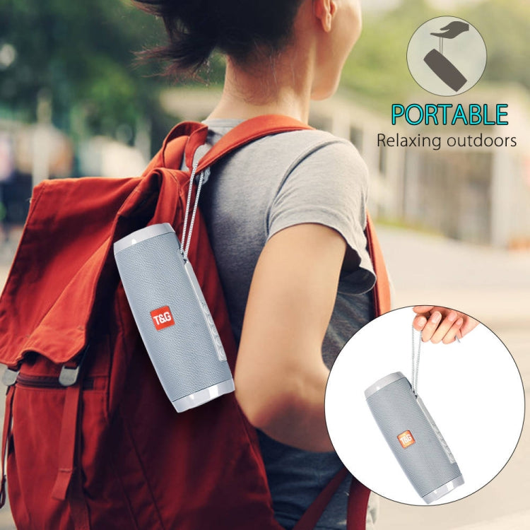 T&G TG157 Bluetooth 4.2 Mini Portable Wireless Bluetooth Speaker with Melody Colorful Lights(Red) by T&G