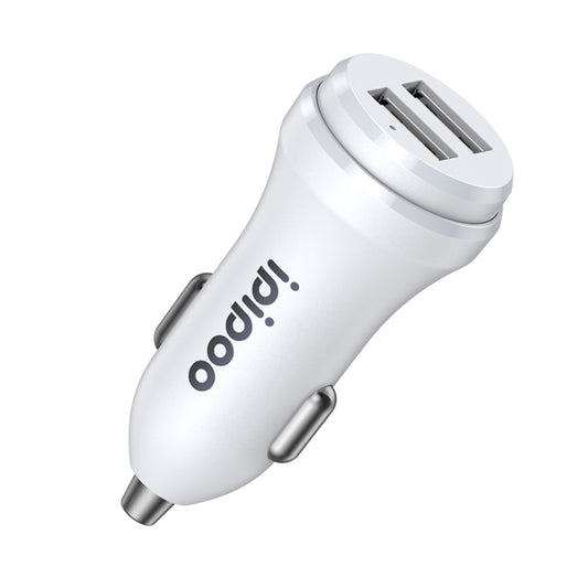 ipipoo XP-1 Dual USB Car Fast Charging Charger with Android Line (White) by ipipoo