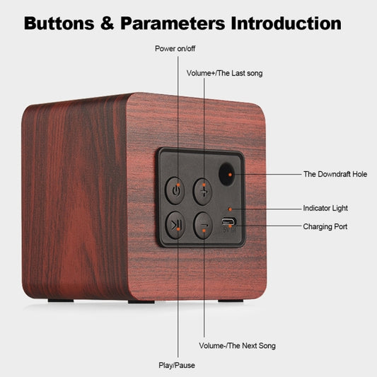 Q1 Wooden Mini Portable Mega Bass Wireless Bluetooth Speaker(Walnut wood) by buy2fix
