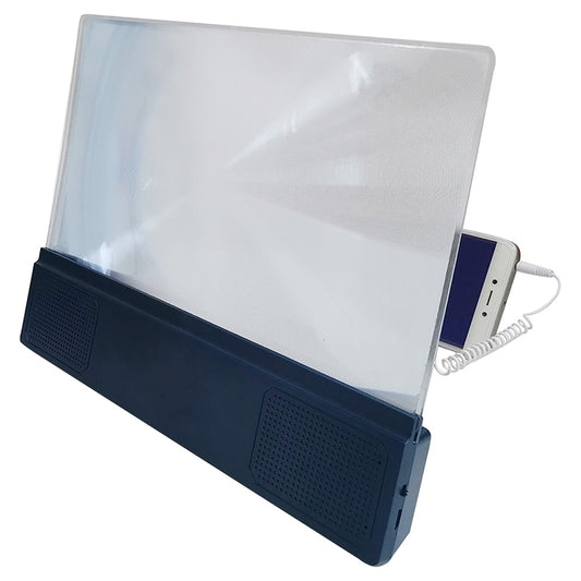 F5 12 inch Universal Mobile Phone Screen Amplifier HD Video Amplifier with Stand & Speaker, Charging Version by buy2fix