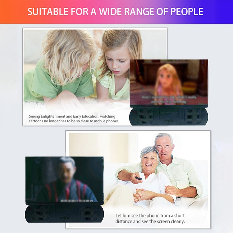 F9 10 inch Universal Chargeable Mobile Phone Screen Amplifier HD Video Amplifier with Silicone Suction Cup Stand & Bluetooth Speaker(Black) by buy2fix