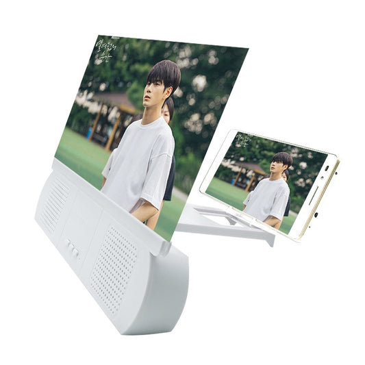 F9 10 inch Universal Chargeable Mobile Phone Screen Amplifier HD Video Amplifier with Silicone Suction Cup Stand & Bluetooth Speaker(White) by buy2fix