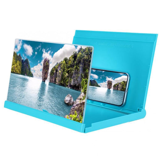 F18 12 inch Rotatable Folding Universal Mobile Phone Screen Amplifier HD Video Amplifier with Block Light Card, Book Shape Version(Blue) by buy2fix