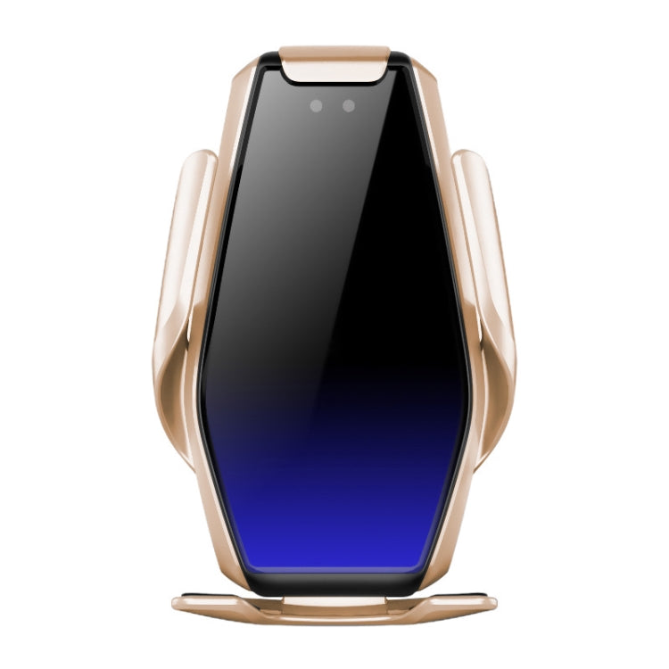 S7 15W QI 360 Degree Rotatable Infrared Induction Car Air Outlet Wireless Charging Mobile Phone Holder for 4.0-6.5 inch Mobile Phones(Gold) - Wireless Charger Holders by buy2fix | Online Shopping UK | buy2fix