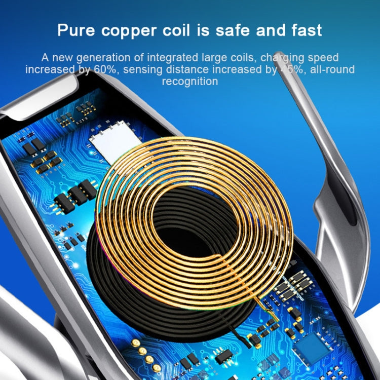 S7 15W QI 360 Degree Rotatable Infrared Induction Car Air Outlet Wireless Charging Mobile Phone Holder for 4.0-6.5 inch Mobile Phones(Gold) - Wireless Charger Holders by buy2fix | Online Shopping UK | buy2fix