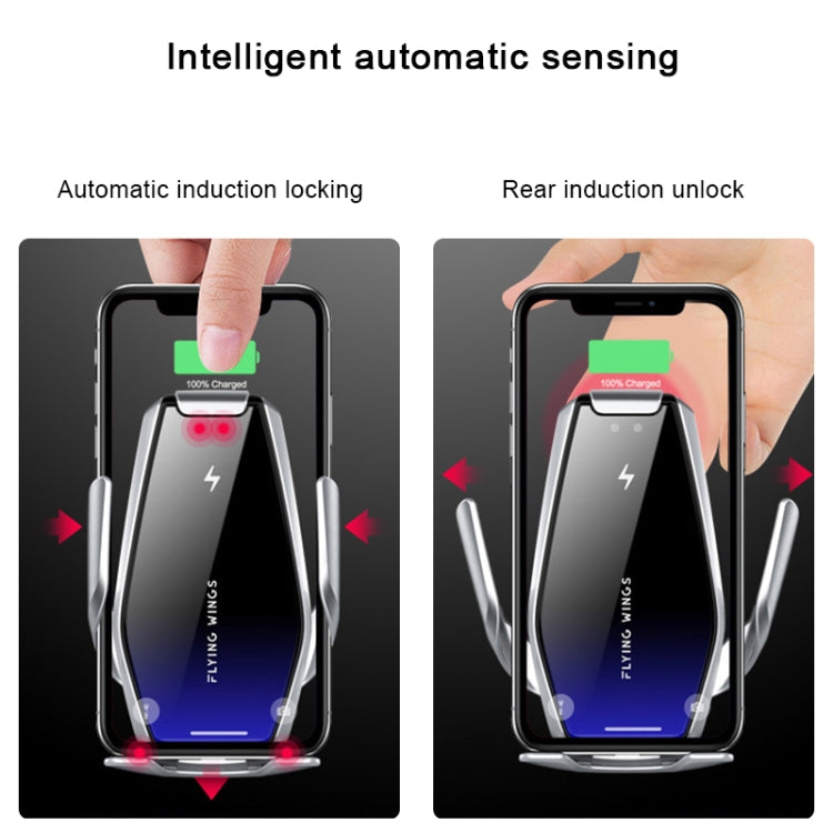 S7 15W QI 360 Degree Rotatable Infrared Induction Car Air Outlet Wireless Charging Mobile Phone Holder for 4.0-6.5 inch Mobile Phones(Gold) - Wireless Charger Holders by buy2fix | Online Shopping UK | buy2fix
