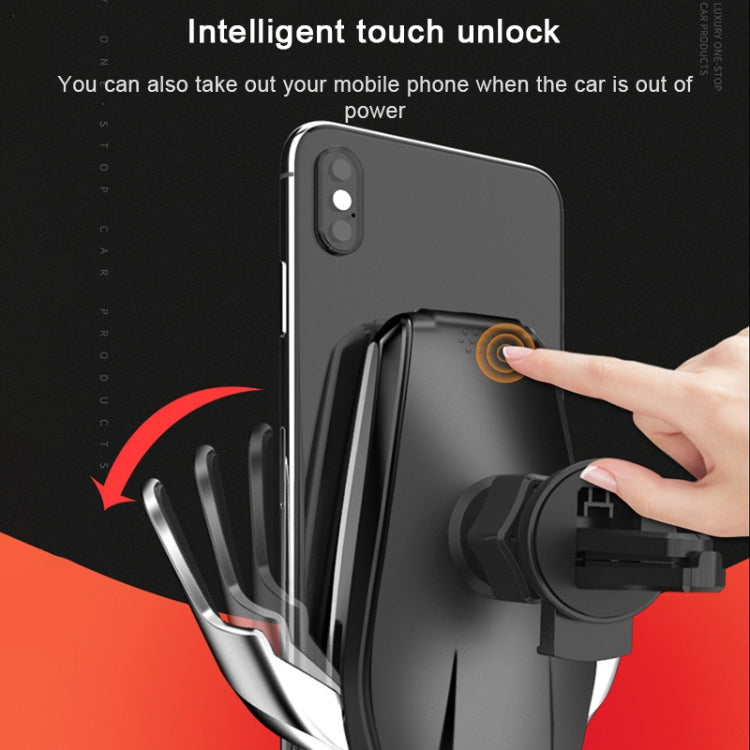 S7 15W QI 360 Degree Rotatable Infrared Induction Car Air Outlet Wireless Charging Mobile Phone Holder for 4.0-6.5 inch Mobile Phones(Gold) - Wireless Charger Holders by buy2fix | Online Shopping UK | buy2fix