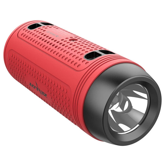 ZEALOT A1 Multifunctional Bass Wireless Bluetooth Speaker, Built-in Microphone, Support Bluetooth Call & AUX & TF Card & LED Lights (Red) by ZEALOT