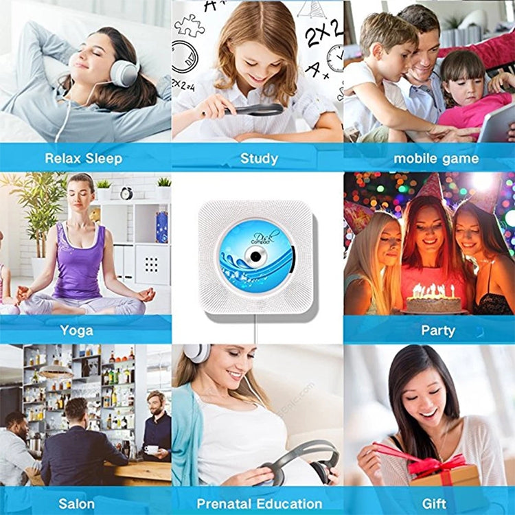 The Second Generation Portable Digital Display Bluetooth Speaker CD Player with Remote Control (Pink) by buy2fix