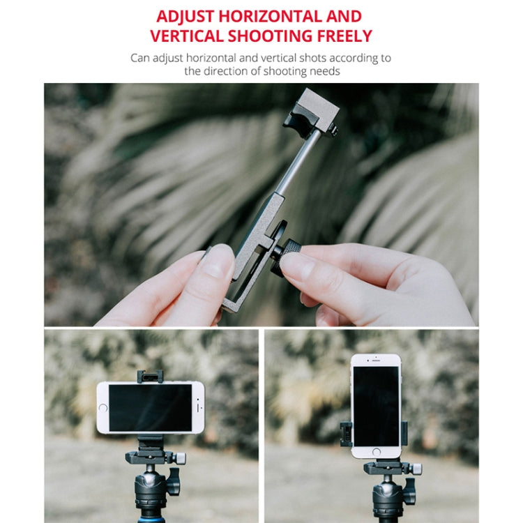 YELANGU PC03 Folding Phone Holder Horizontal Vertical Shooting Phone Clamp Holder Bracket(Black) - Stand by YELANGU | Online Shopping UK | buy2fix