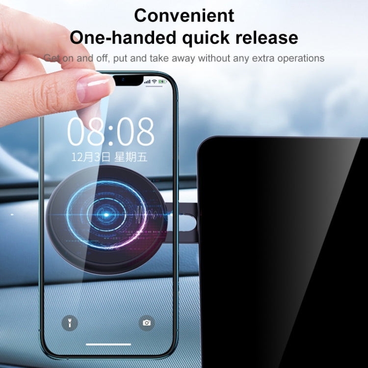 R-JUST HZ19 Car Mobile Phone Magnetic Bracket (White) - Universal Car Holders by R-JUST | Online Shopping UK | buy2fix